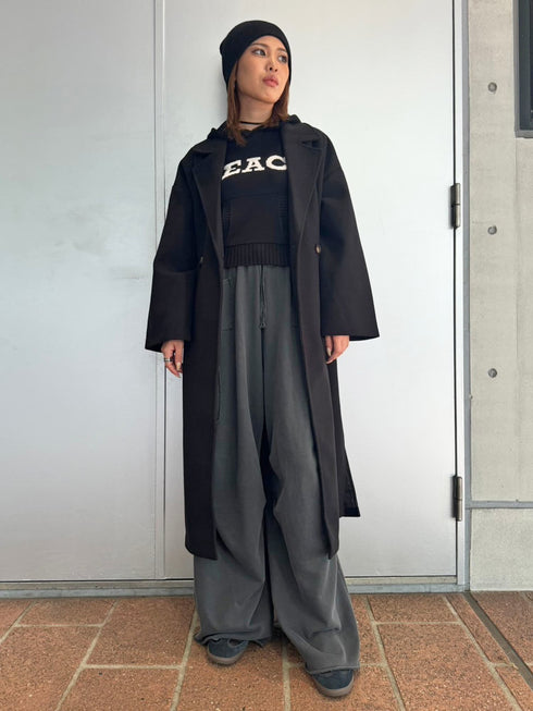 スリットロングテーラードコート